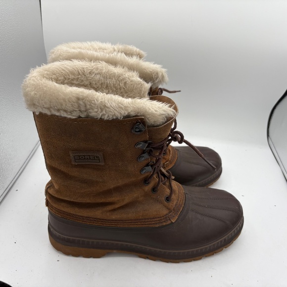 Sorel Kaufman Crusader Boots US 10 Brown Leather Steel Shank Wool Lined Snow - Picture 4 of 15